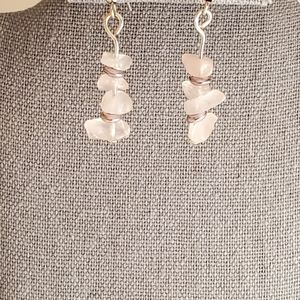 Rock chip dangle earrings